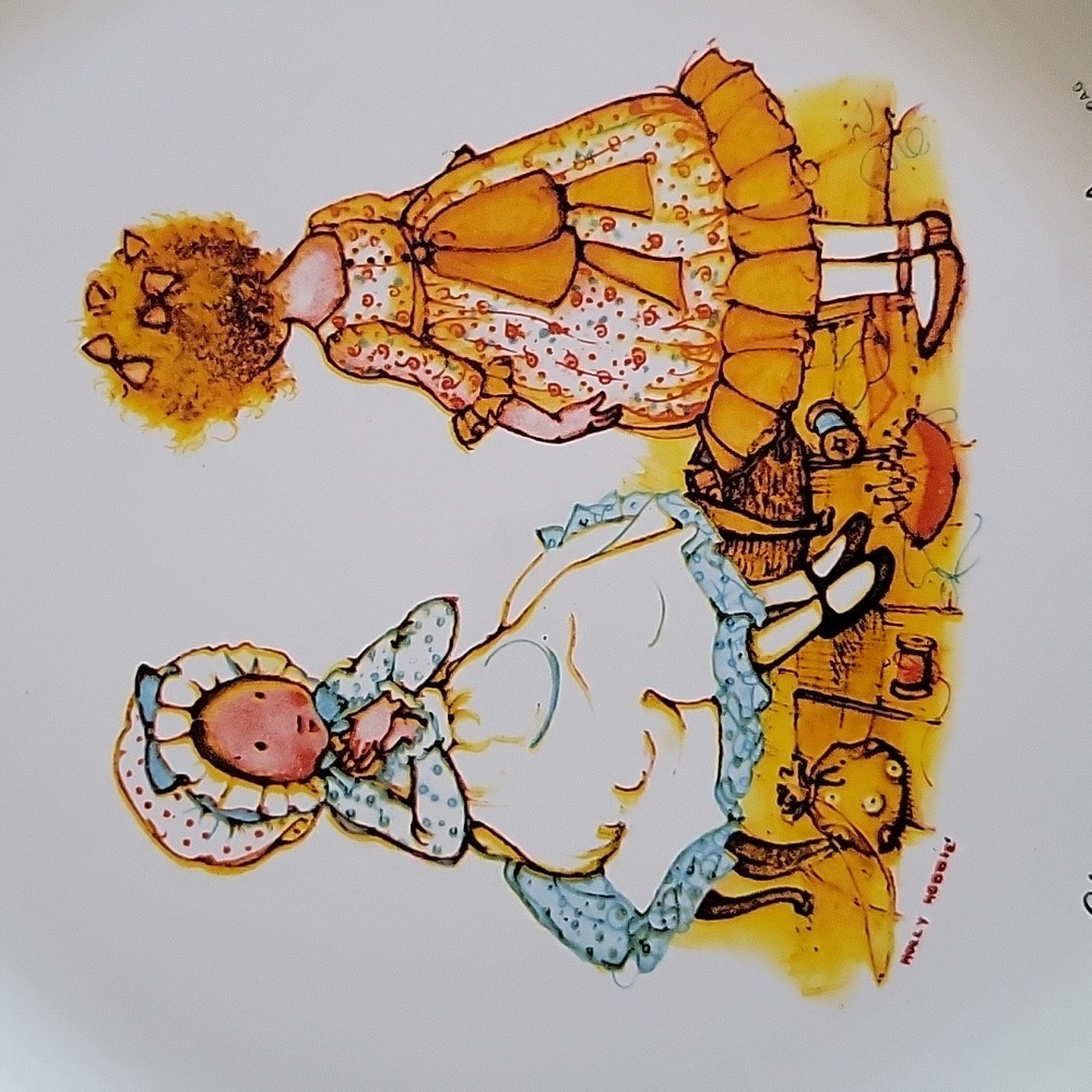 Vintage Holly Hobbie Plate "The Happiest Times Are Those Shared With Friends"